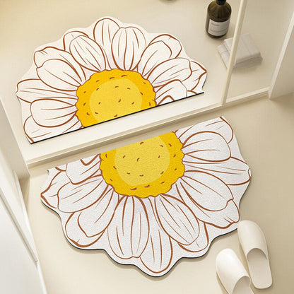 Floral Pattern Bath Mat