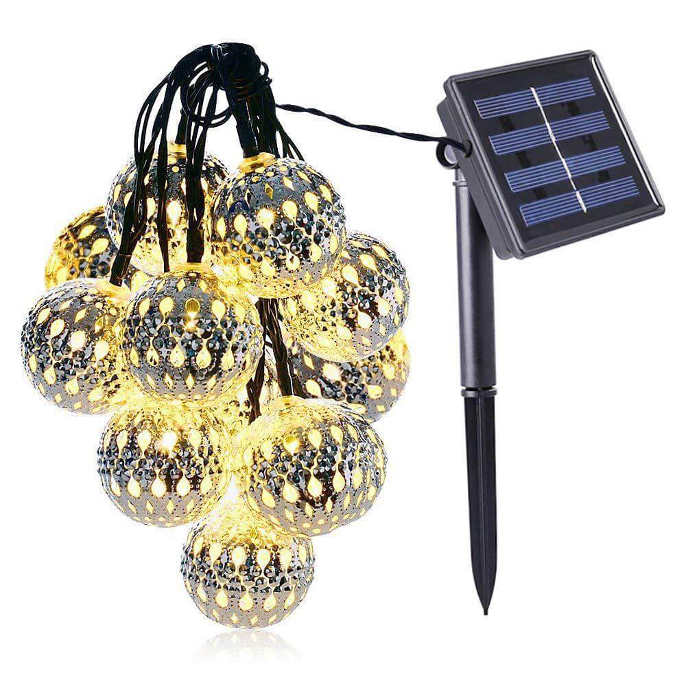 Skanto | Sunny Light Balls Moroccan Balls Colorful LED Christmas Lights Iron Balls Decoration Outdoor String Lights