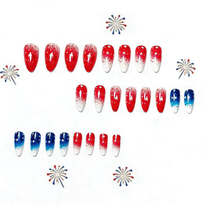 Festive Starry Nail Art Acalora