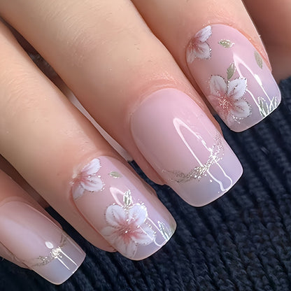 Floral Art Acrylic Nail Design Acalora