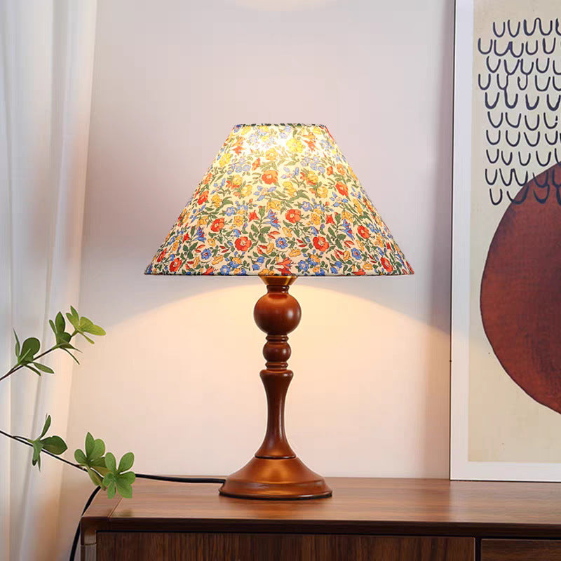 Artistic Floral Accent Table Lamp