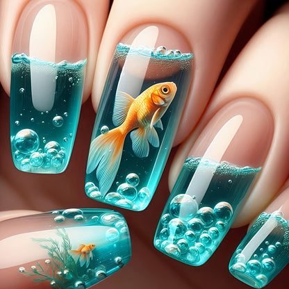 3D Fish Aquarium Nail Art Acalora