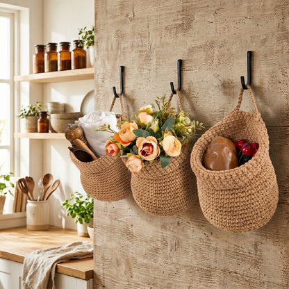 Decorative Macrame Storage Basket Acalora