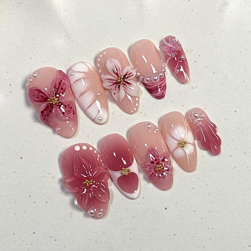 Professional Press-On Nail Set with Trendy Designs Acalora