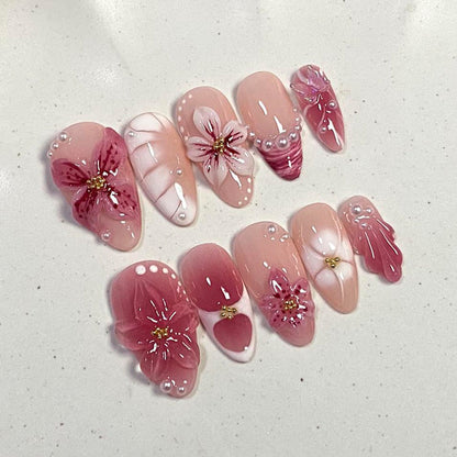 Professional Press-On Nail Set with Trendy Designs Acalora