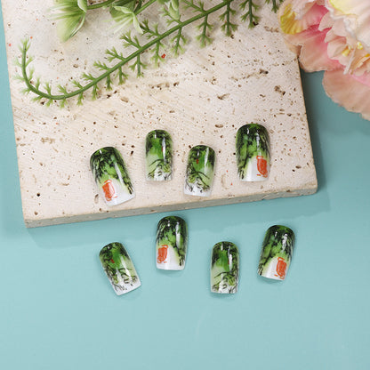 Artificial nails with bamboo design Acalora