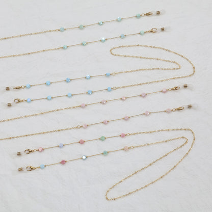 Elegant Gold Chain Necklace with Gemstones Acalora
