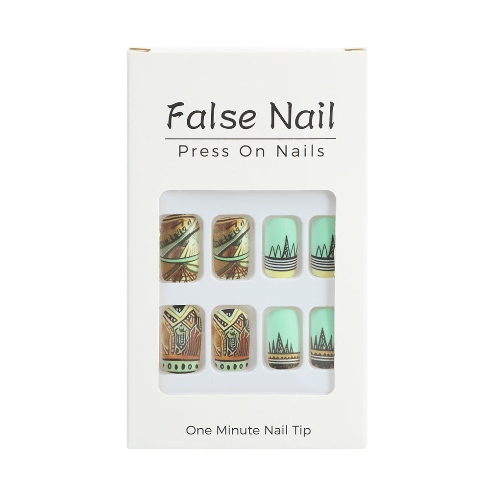 Artificial nails with creative ethnic design Acalora