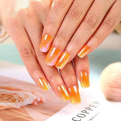 Gradient Color Artificial Nails Acalora