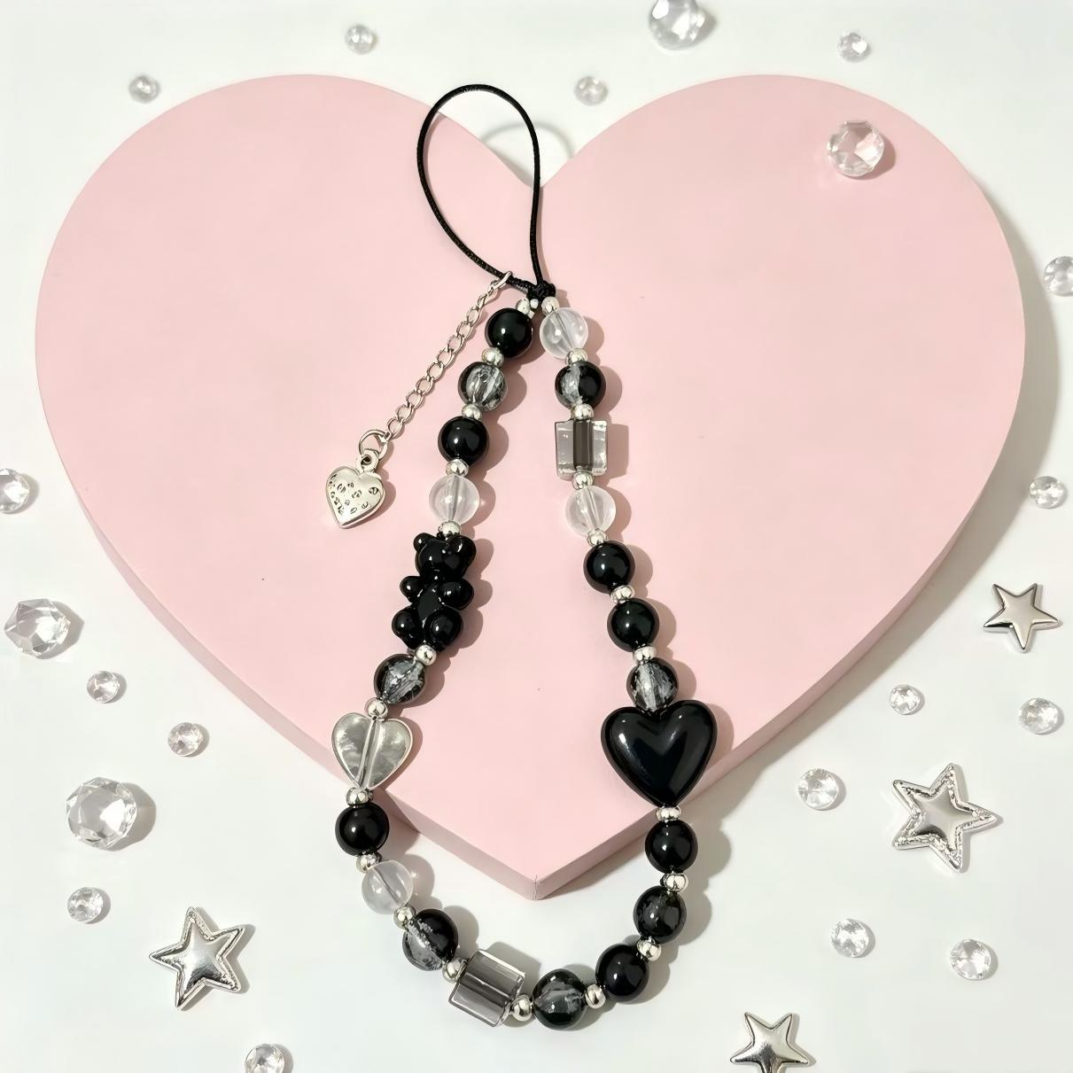 Heart-Themed Beaded Necklace Acalora
