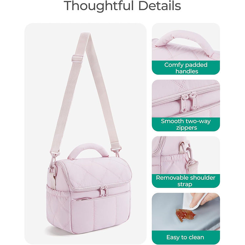 Quilted Insulated Lunch Bag Acalora
