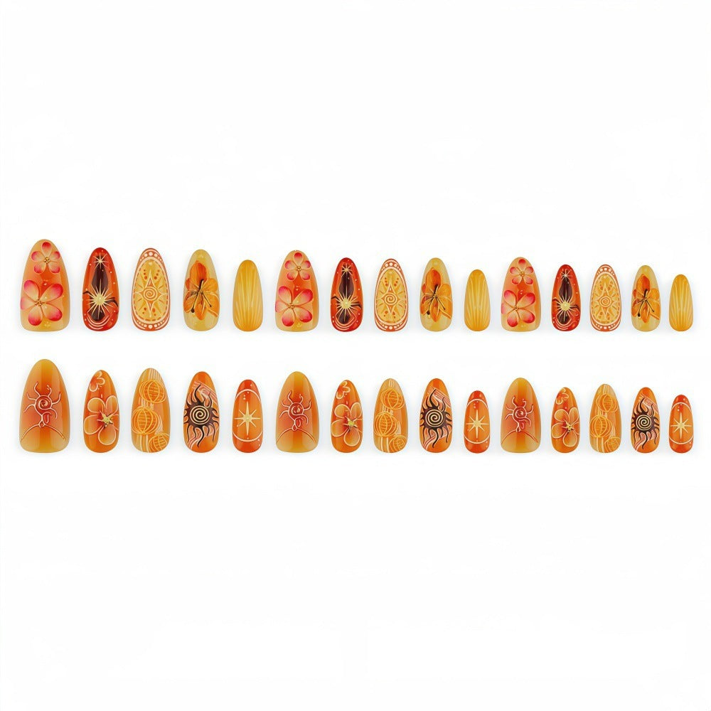 Artificial nails with elegant floral design Acalora