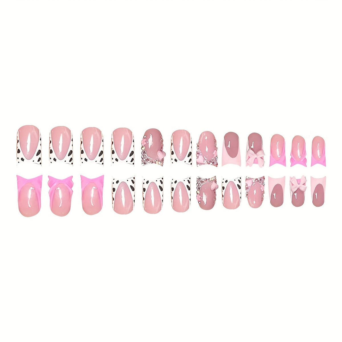 Decorative Bow Press-On Nail Set Acalora