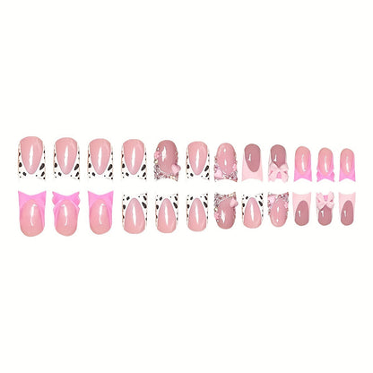Decorative Bow Press-On Nail Set Acalora
