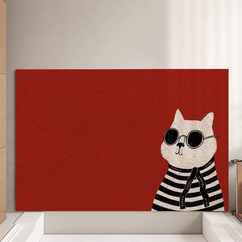 Cartoon Cat-Themed Entrance Mat