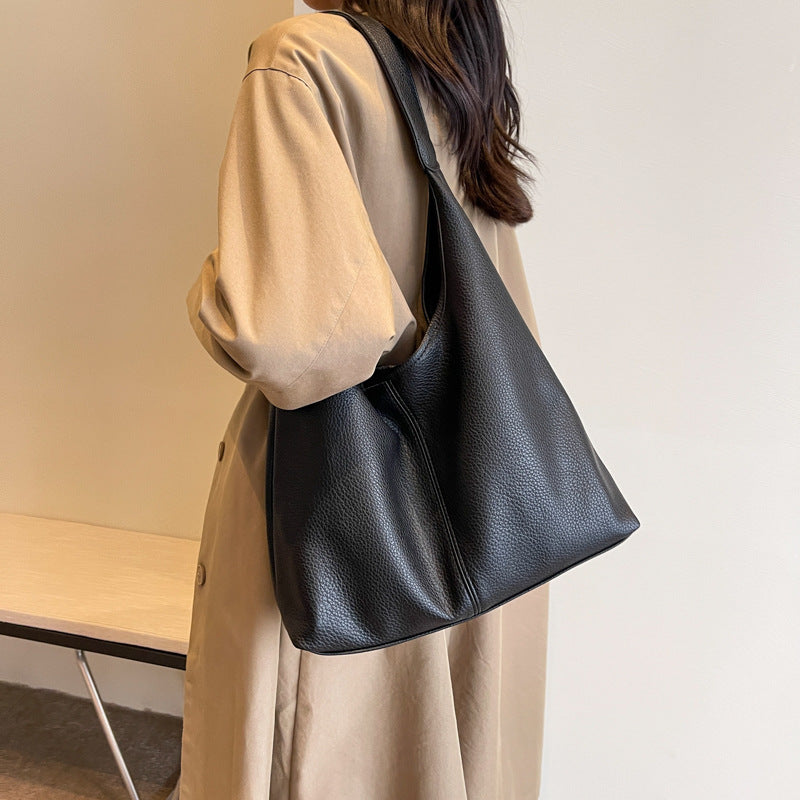 Textured Leather Hobo Bag Acalora