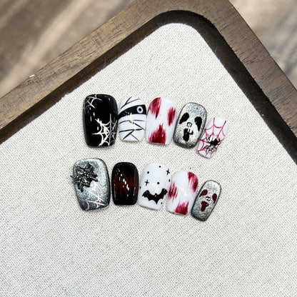 Artistic Halloween Press-On Nail Art Set Acalora