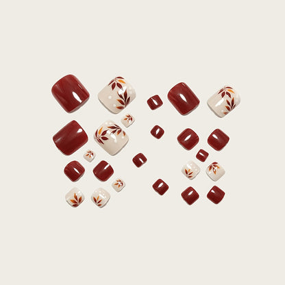 Artificial nails with elegant autumn motifs Acalora