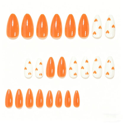 Stylish Heart-Embellished Press-On Nail Art Acalora