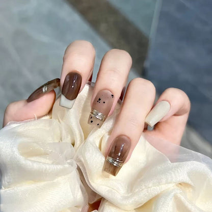 Artificial nails with elegant glitter and ombre design Acalora