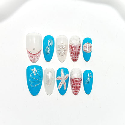 Maritime-style artificial nails Acalora