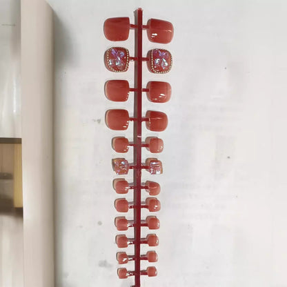 Decorative Diamond-Accent Press-On Nail Set Acalora