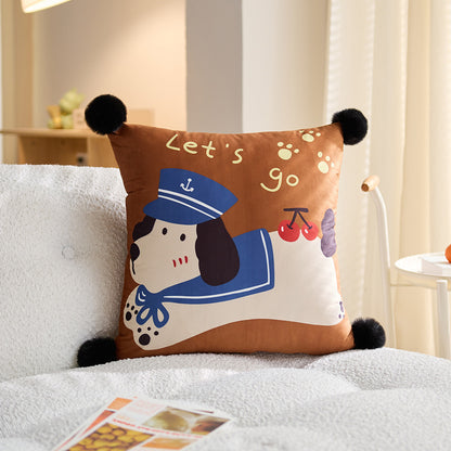 Decorative Rabbit Graphic Throw Pillow