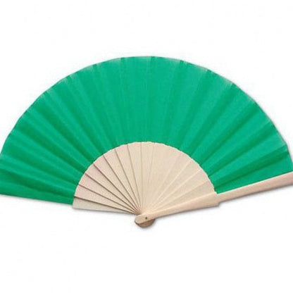 Ladies' elegant hand fan made of lightweight fabric with an elaborate folding pattern Brehn