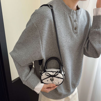 Quilted Mini Handbag with Heart Detail Acalora