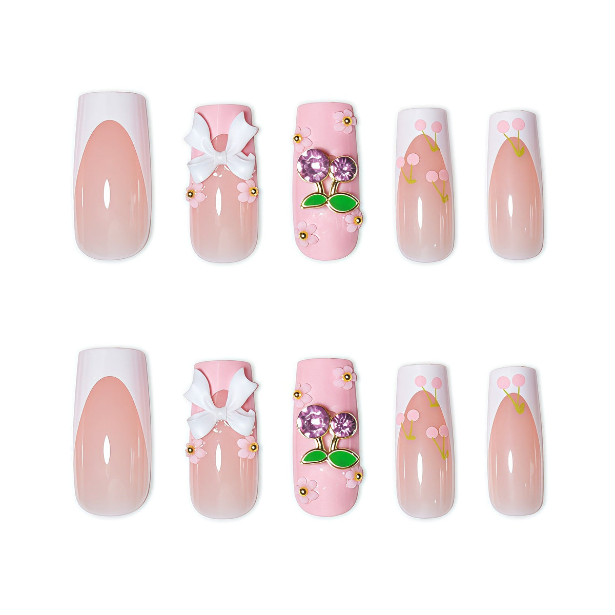 Artistic 3D Floral Nail Art Set Acalora