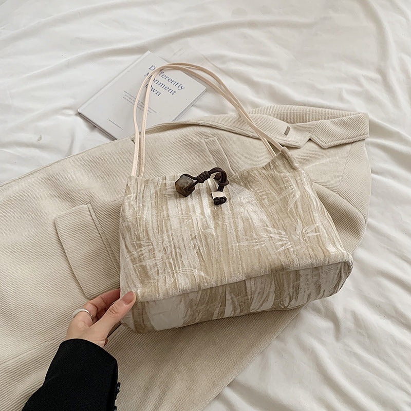 Chic Textured Handheld Tote Bag Acalora