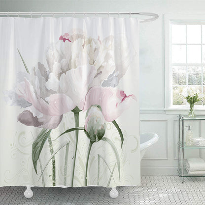 Floral Patterned Shower Curtain