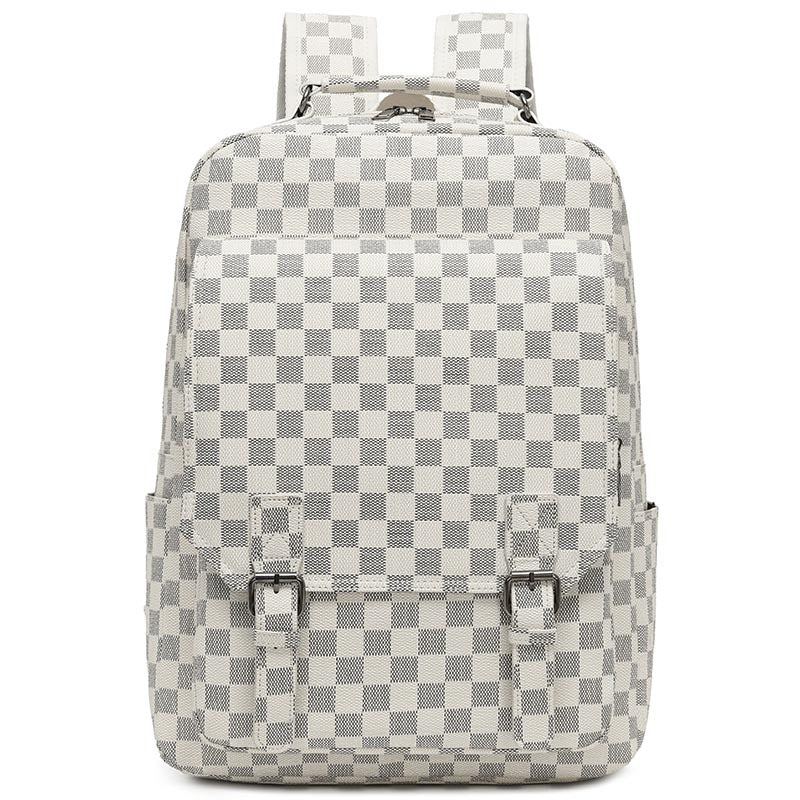 Stylish Checkerboard Laptop Backpack Acalora