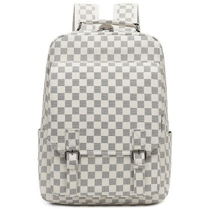 Stylish Checkerboard Laptop Backpack Acalora