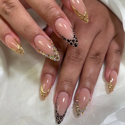 Artistic Leopard Print Press-On Nail Set Acalora