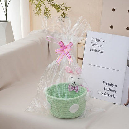 Cozy storage basket with bear motif Acalora