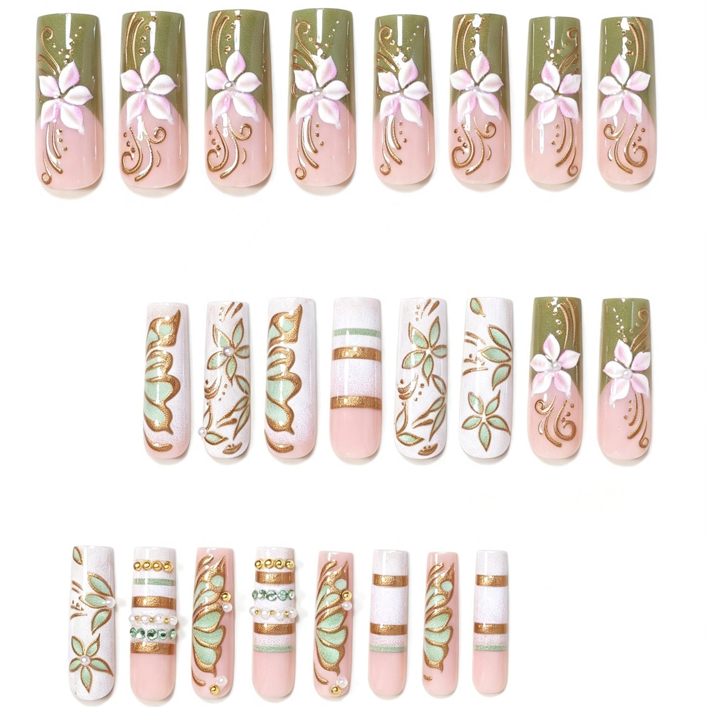 Artistic Luxury Press-On Nail Art Set Acalora