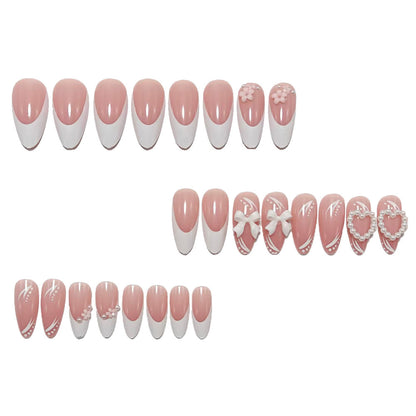 Stylish artificial nails with floral 3D applications Acalora
