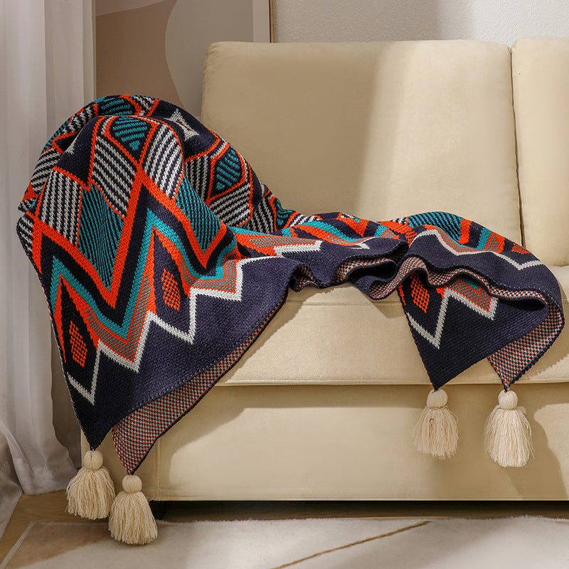 Decorative Knitted Throw Blanket