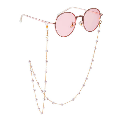 Elegant Pearl Bead Eyewear Chain Acalora