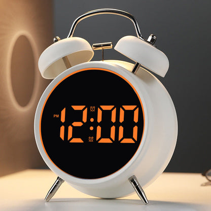 Digital alarm clock with alarm and temperature display