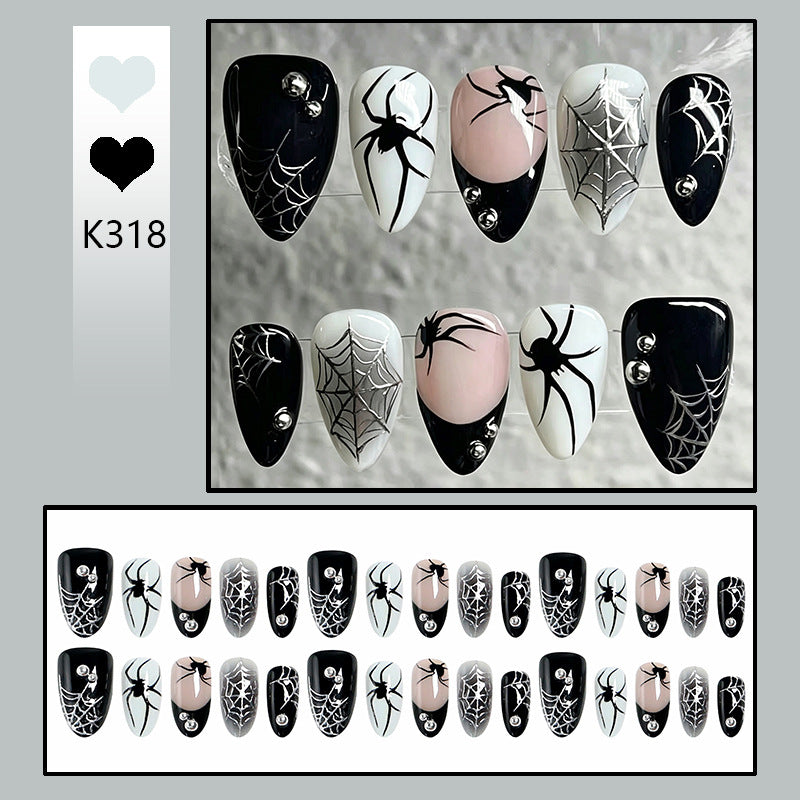 Creative nail art set with Halloween spider design Acalora