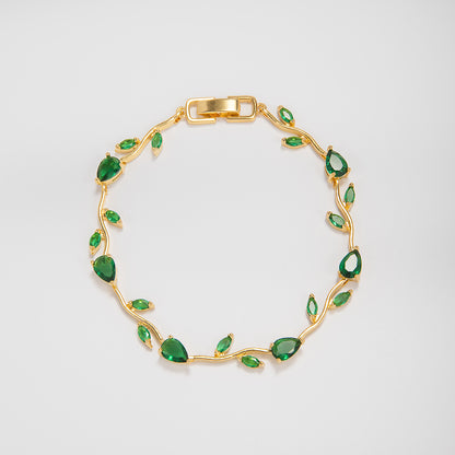 Elegant Floral Design Statement Bracelet Acalora