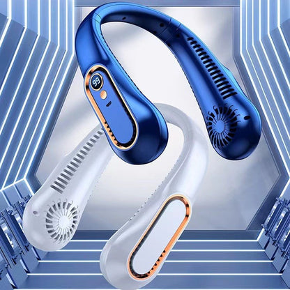 Unisex Portable Neck Fan with Digital Display Brehn