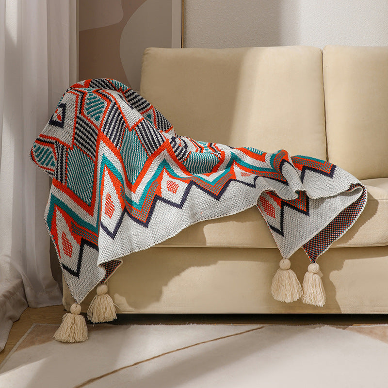 Decorative Knitted Throw Blanket