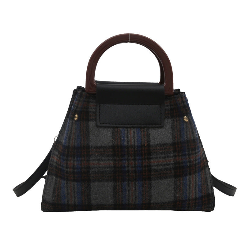 Plaid Structured Mini Handbag Acalora