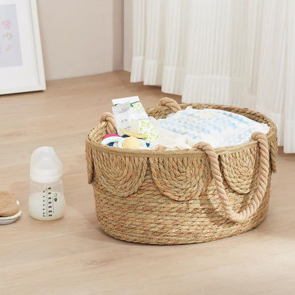 Handwoven decorative basket with ruffles Acalora