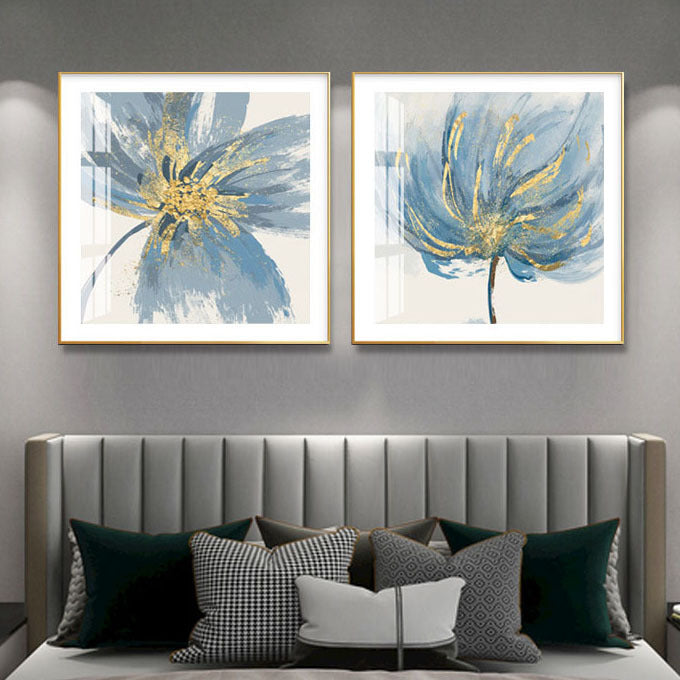 Flower inspired framed artwork set