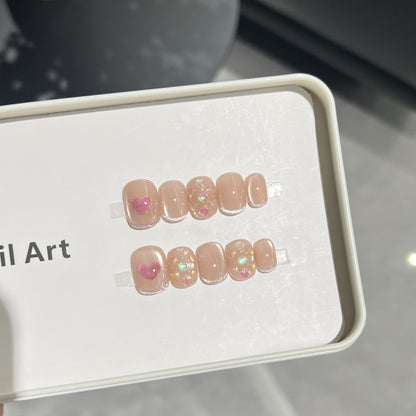 Heart-Accent Press-On Nail Set Acalora