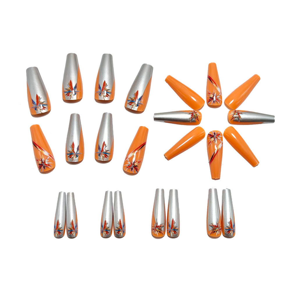 Artificial nails with glitter and metallic accents Acalora